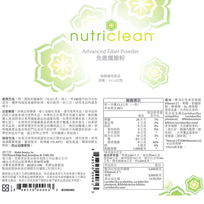 美安-nutriclean-先進纖維粉-產品說明